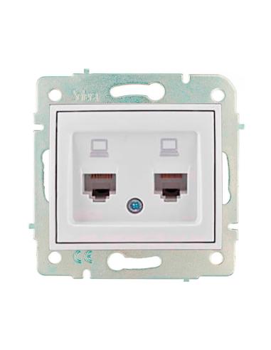 Toma Doble Datos Rj4 Cat6  Serie Europa Solera [E3-42968]