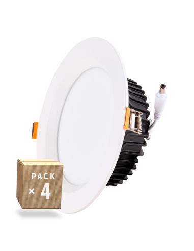 Pack 4 Downlights LED 24W 2.160Lm  IP65 Baños/Cocinas  [SL-DLFS06-24W-CW-PK4]