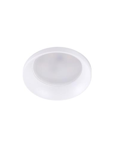 Aro Foco Downlight Circular Aluminio Blanco Integración Yeso Ø60mm