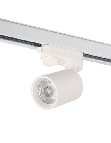 Foco Carril Trifásico 10W COB Regulable Flicker Free Blanco 4000ºK [1916-TL-10W-T-W]