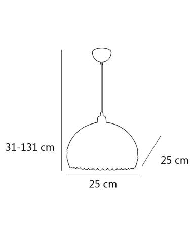 COLGANTE GEMA CROMO 1 X 60W E-27