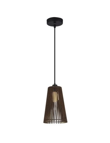 COLGANTE MON MADERA OSCURA 1 X 60W E-27