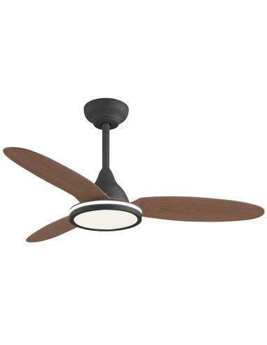 VENTILADOR MAHON MADERA OSCURA 107CM 3 PALAS