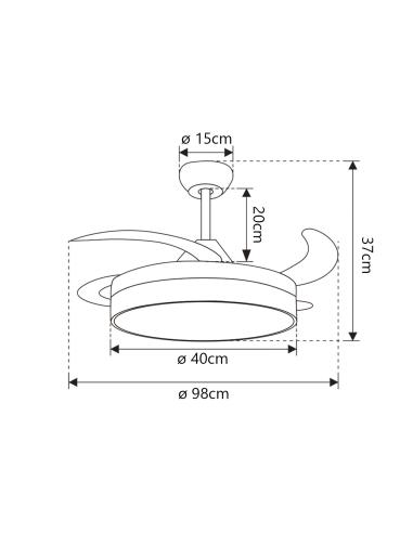 VENTILADOR MINI PORTO BLANCO 40 CM 3 PALAS