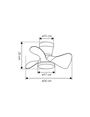 VENTILADOR SIUX BLANCO 56 CM 3 PALAS