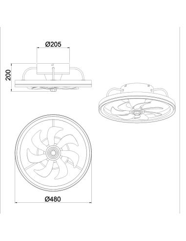 VENTILADOR TOM BLANCO 50CM - 7 PALAS